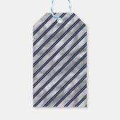 Étiquettes-cadeau Bleu et gris brillant (Dos)
