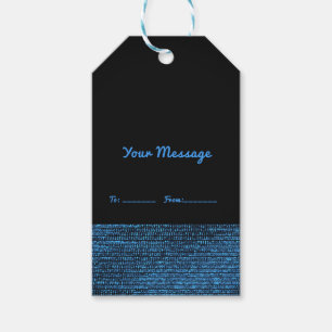 Étiquettes-cadeau Bleu et noir Moderne Glam Paillettes Élégant Chic