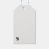 Étiquettes-cadeau Bleu et or Aquarelle (Dos)