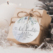 Étiquettes Cadeau Bleu eucalyptus chocolat chaud bombe