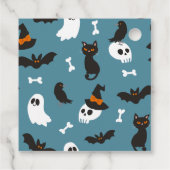 Étiquettes Cadeau Bleu Fantôme Halloween Merci fête d'anniversaire (Dos)