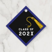 Étiquettes Cadeau Bleu Graduation (Dos)