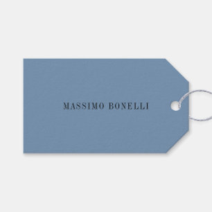 Étiquettes-cadeau Bleu Gris Minimaliste Moderne Lisible