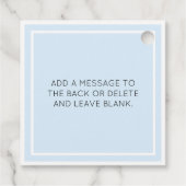 Étiquettes Cadeau Bleu Joyeux lapin de Pâques (Dos)