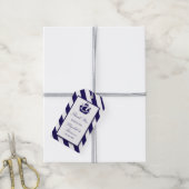Étiquettes-cadeau Bleu Mariage de navire marine (Avec de la ficelle)