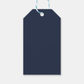 Étiquettes-cadeau Bleu marine (Devant)