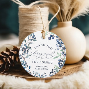 Étiquettes Cadeau Bleu Merci Berry Beaucoup Favoriser Tags