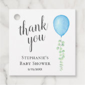 Étiquettes Cadeau Bleu Merci Eucalyptus (Devant)