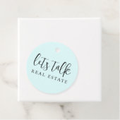 Étiquettes Cadeau Bleu mignon Parlons Immobilier (En situation)