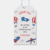 Étiquettes-cadeau Bleu moderne Comment le temps vole Anniversaire (Devant)