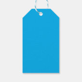 Étiquettes-cadeau Bleu Moderne Élégant Simple Professionnel Nom (Dos)