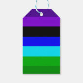 Étiquettes-cadeau Bleu, Noir, Bleu et Vert (Dos)