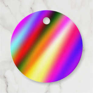 Étiquettes Cadeau Bleu rose ombre couleur d'eau abstrait pastel arc-