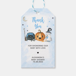 Étiquettes-cadeau Bleu Un Petit Boo Baby shower Favoriser Tags