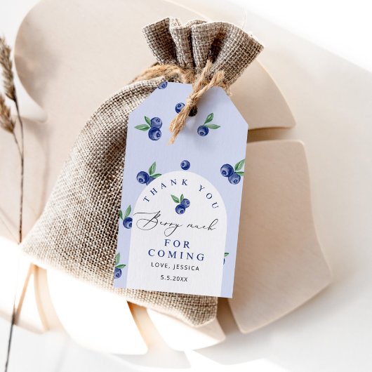 Étiquettes-cadeau Bleueberry doux anniversaire
