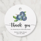 Étiquettes Cadeau Bleuet doux - merci (Devant)