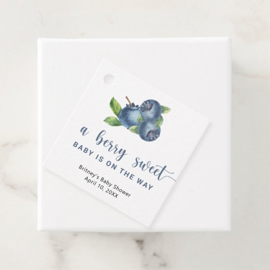 Étiquettes Cadeau Bleuets doux (En situation)