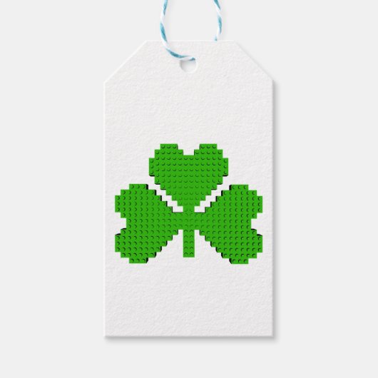 Étiquettes-cadeau Blocs de construction shamrock Dessin (Devant)