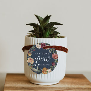 Étiquettes Cadeau Bloom rustique "Laisser l'amour grandir" Plante