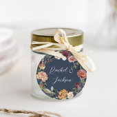 Étiquettes Cadeau Bloom rustique | Mariage de couronne d'aquarelle