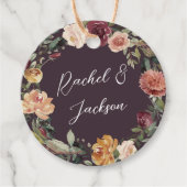 Étiquettes Cadeau Bloom rustique | Mariage de couronne d'aquarelle (Devant)