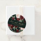 Étiquettes Cadeau Bloom rustique | Terracotta Marsala Amour et Merci (En situation)