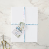 Étiquettes-cadeau Blue and Gold Wild One Safari Birthday Drive Thru (Avec de laficelle)