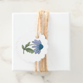 Étiquettes Cadeau Blue and Green Coneflower Thank You (En situation)