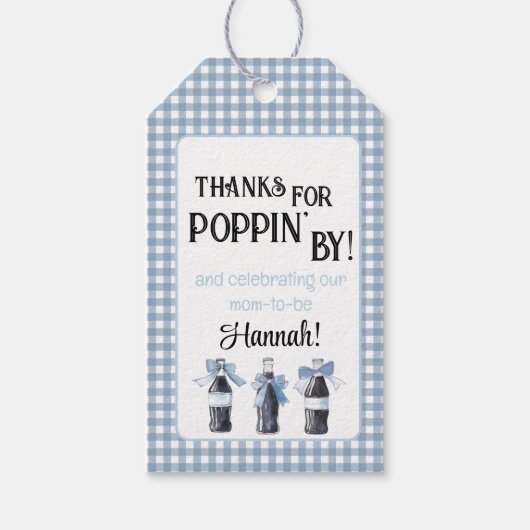Étiquettes-cadeau Blue Baby Soda Ready to POP  (Devant)