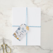 Étiquettes-cadeau Blue Beach Summer Baby shower Favoriser les étique (Avec de laficelle)