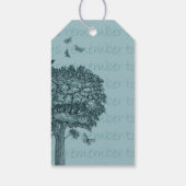 Étiquettes-cadeau Blue Birds Papillons Dream Tree (Dos)
