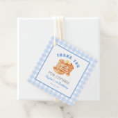 Étiquettes Cadeau Blue Boy Pancake Petit déjeuner Anniversaire Merci (En situation)