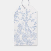 Étiquettes-cadeau Blue Chinoiserie Toile de Jouy Programme de mariag (Dos)