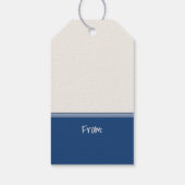 Étiquettes-cadeau Blue Christmas Candy Cane (Dos)