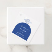 Étiquettes Cadeau Blue Clam Seashells Coastal Seaside Beach Wedding (En situation)