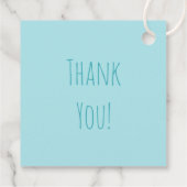 Étiquettes Cadeau Blue Cute Monkey Baby Boy Faire-part 2 (Dos)