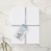 Étiquettes-cadeau Blue Elephant Baby Boy Douche Mini Bouteille Favor (Avec de la ficelle)