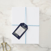 Étiquettes-cadeau Blue Funeral Memorial Greenery Seed Packet Photo (Avec de laficelle)