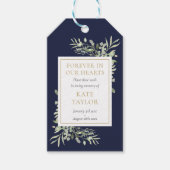 Étiquettes-cadeau Blue Funeral Memorial Greenery Seed Packet Photo (Devant)