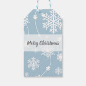 Étiquettes-cadeau Blue Grey Snowflakes Winter Wonderland (Dos)