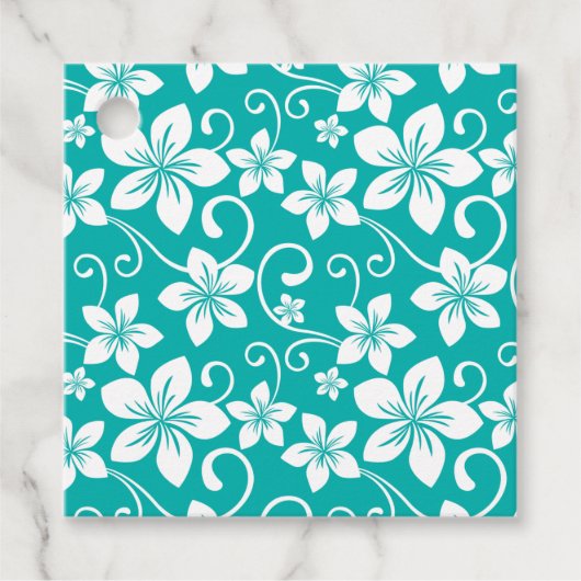 ÉTIQUETTES CADEAU BLUE HAWAII (TURQUOISE) (Devant)