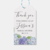 Étiquettes-cadeau Blue Hydrangea Bridal (Devant)