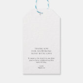 Étiquettes-cadeau Blue Hydrangea Floral Merci Favoriser (Dos)