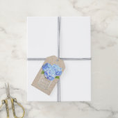 Étiquettes-cadeau Blue Hydrangea Mariage rustique Favoriser Merci (Avec de la ficelle)