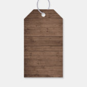 Étiquettes-cadeau Blue Hydrangea Rustique dentelle en bois Lumières (Dos)