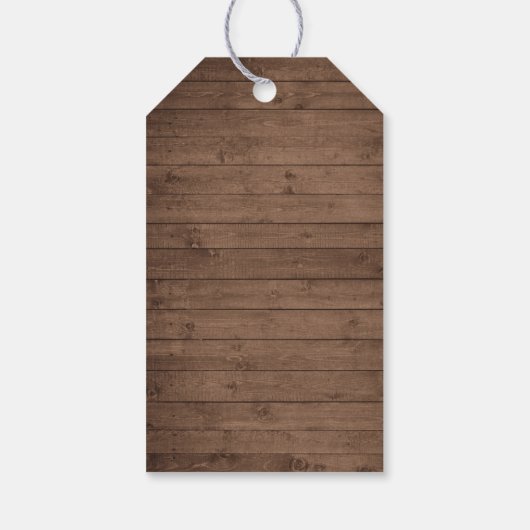 Étiquettes-cadeau Blue Hydrangea Rustique dentelle en bois Lumières (Dos)