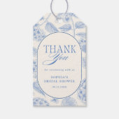 Étiquettes-cadeau Blue Hydrangea Vintage Bridal Shower (Devant)