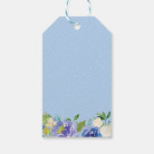 Étiquettes-cadeau Blue Hydrangeas Floral Wedding Favor Merci (Dos)