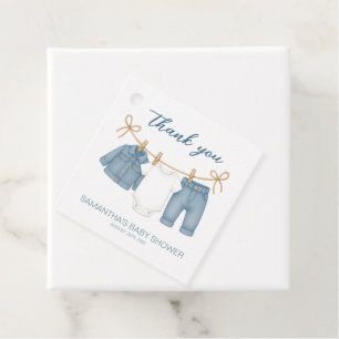Étiquettes Cadeau Blue Jean Baby sur le chemin Baby shower