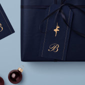 Étiquettes-cadeau Blue luxury Christmas personalized gift tag